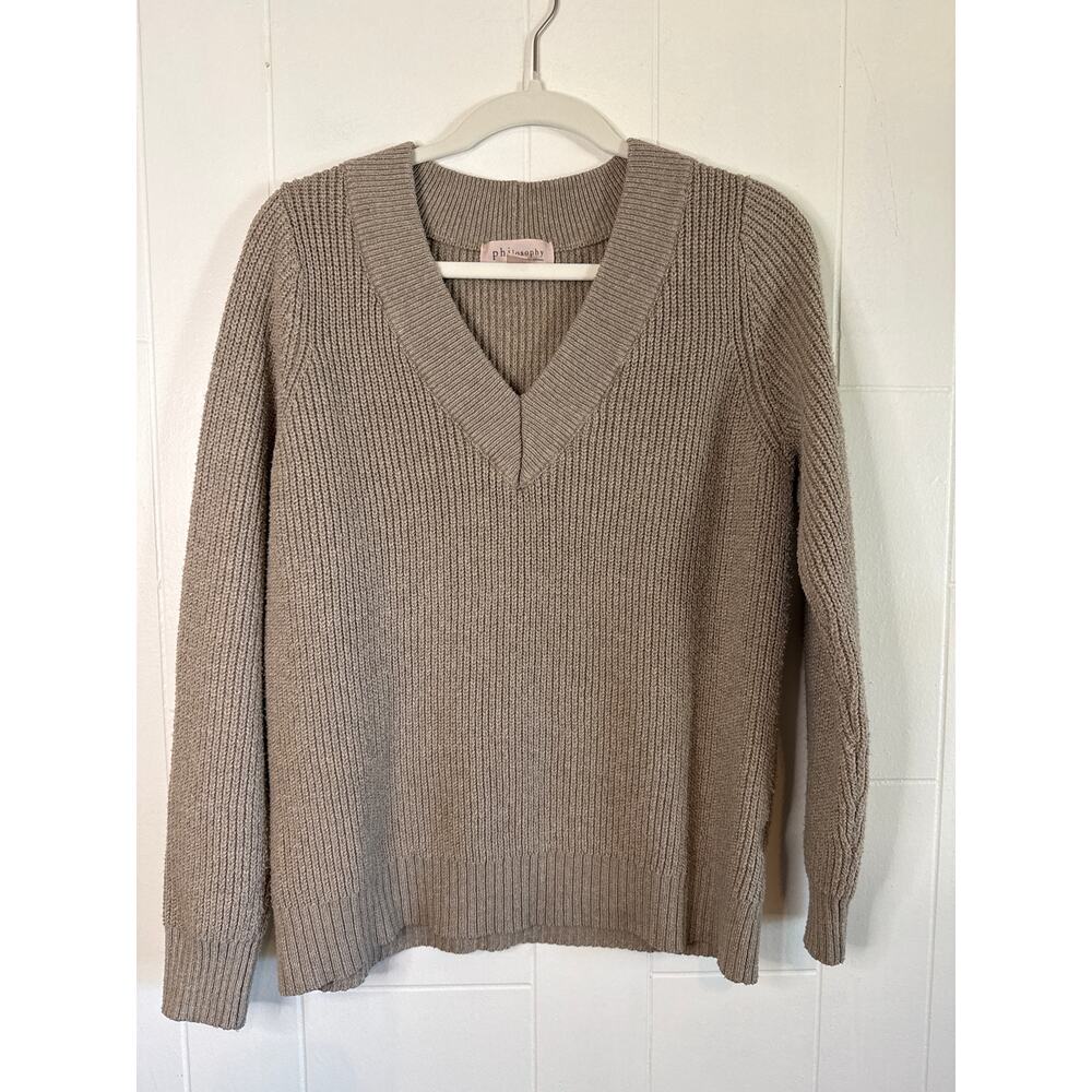 Philosophy V neck sweater medium